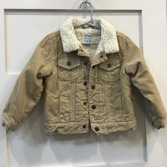 🧥 Vintage Corduroy Sherpa-Lined Kids Jacket – Tan | Size 5 T🧥 - Picture 2 of 6